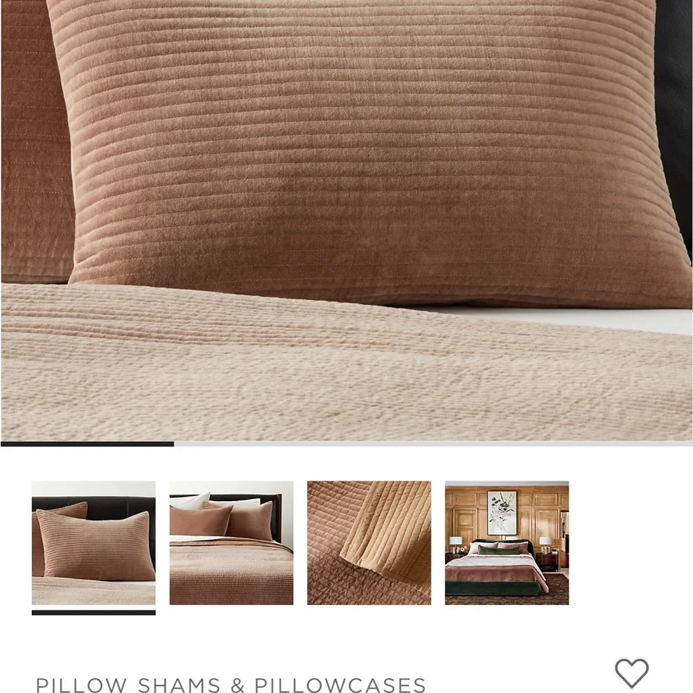 Crate & Barrel CB2 Shadow Toffee Pillow Sham - One Sham